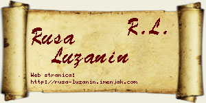 Rusa Lužanin vizit kartica